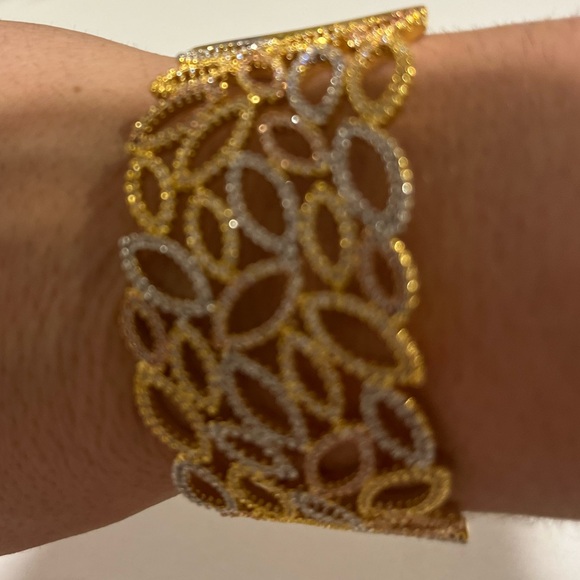 Elegant Gold, Rose Gold and Silver Women's Bracelet cuff - Picture 8 of 8